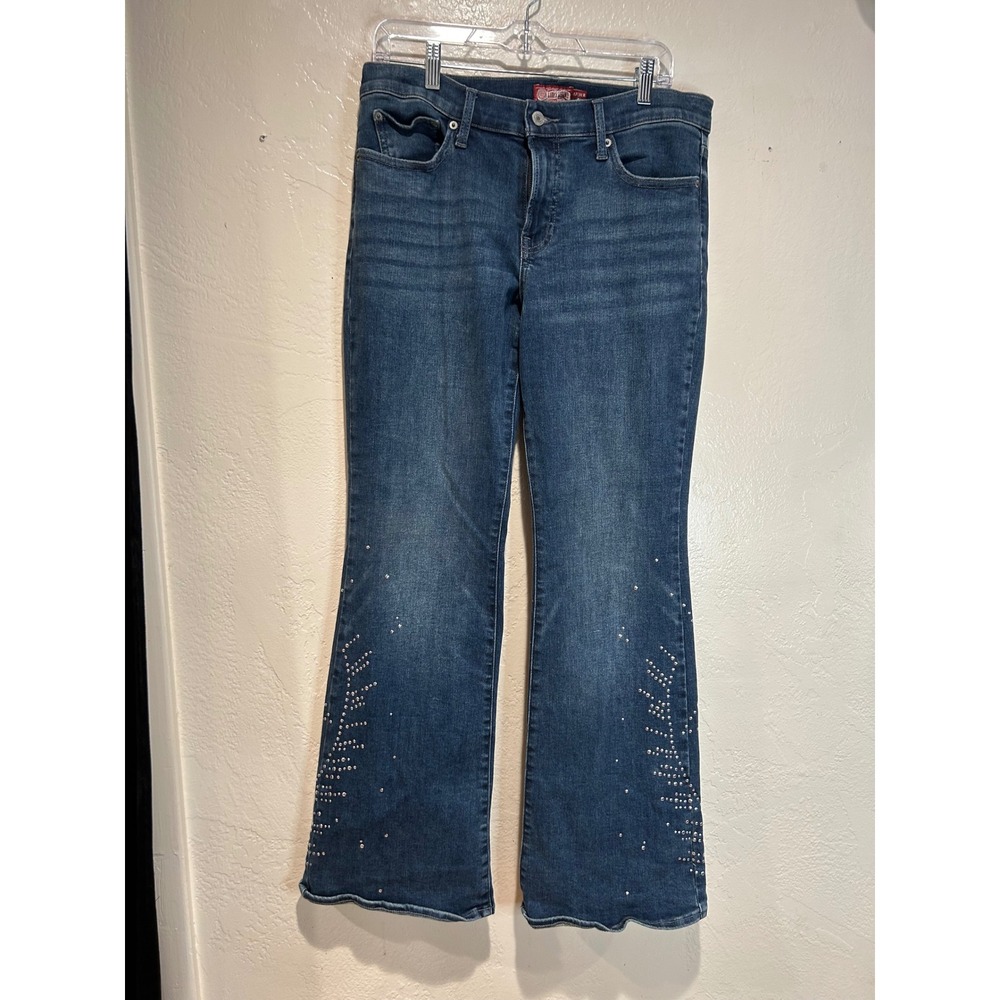 Lucky Brand Lucky‎ Legend Studded Flare Jeans Womens 12/31R Medium blue denim